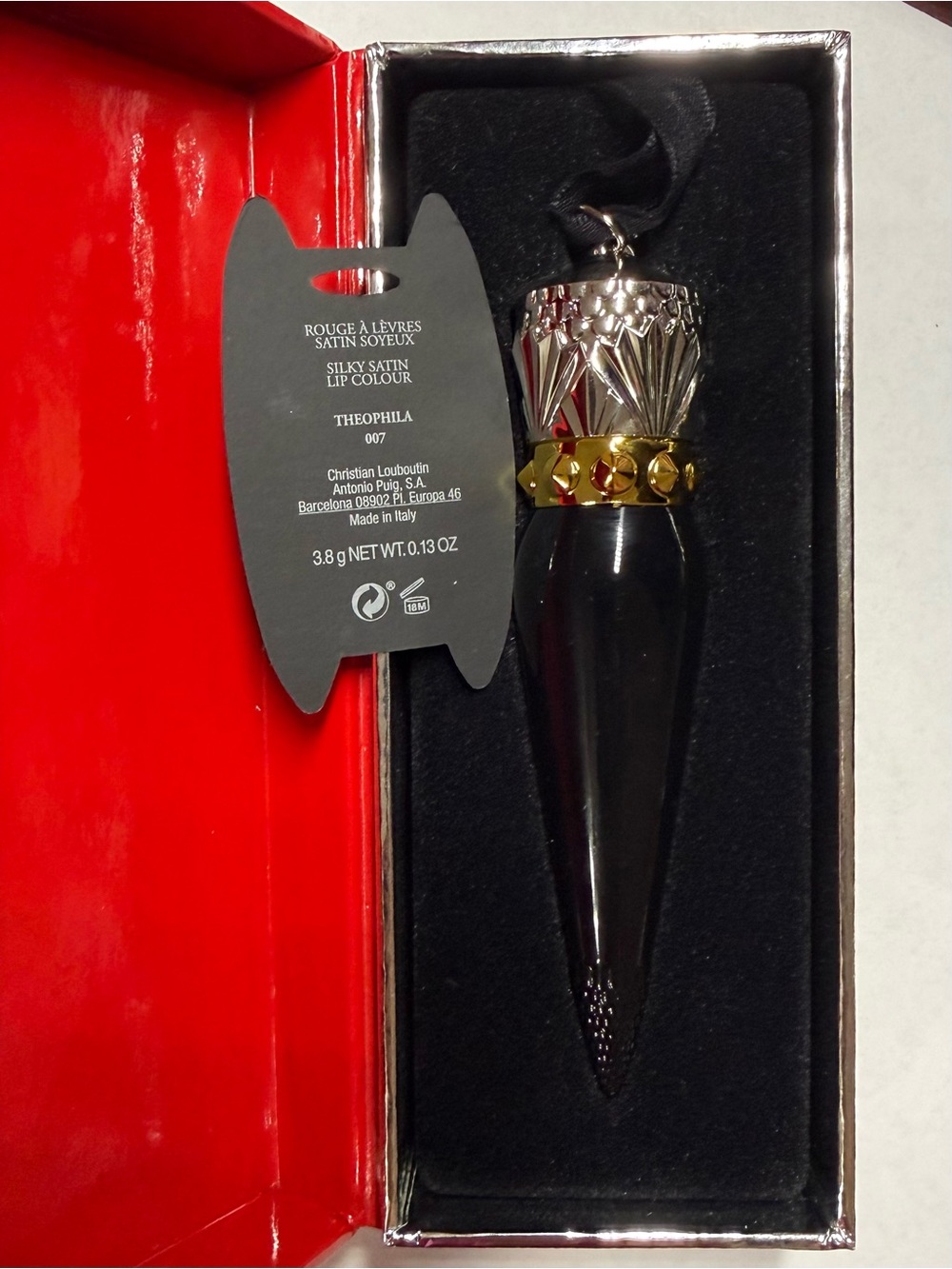 Christian Louboutin Silk Satin Lip Stick Colour 007 THEOPHILA 0.13 oz